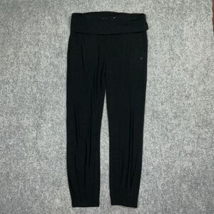Betabrand Pants Womens Size M Black Fold Over Waistband Casual Workwear Lounge
